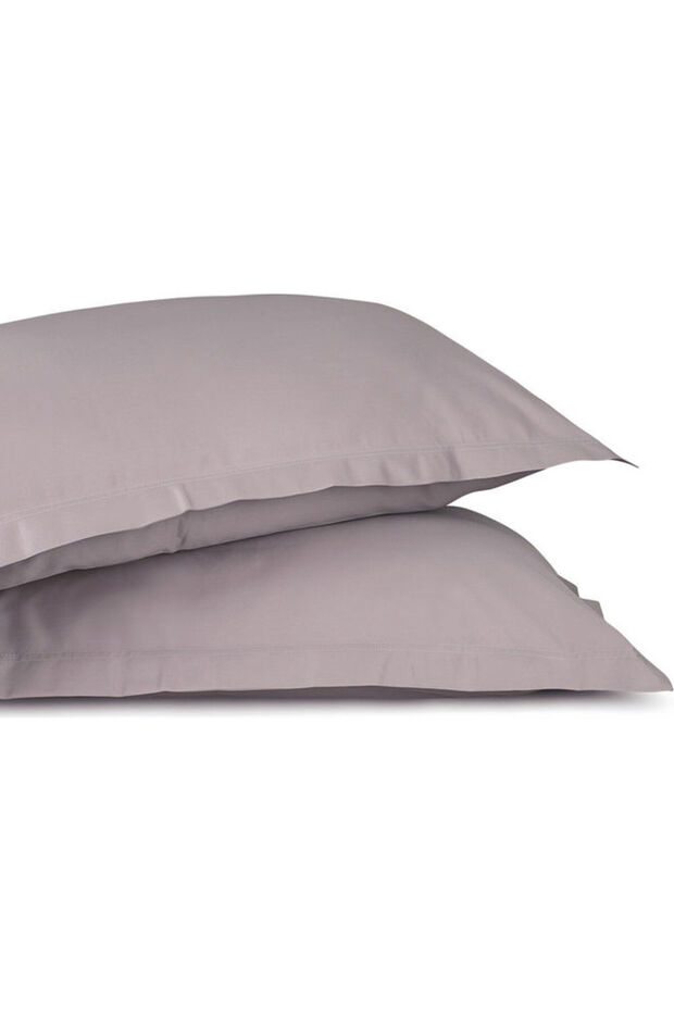 :طقم ملاءات سرير فاخرة سادة من 3 قطع، 500 خيط، 100 قطن غني - 4