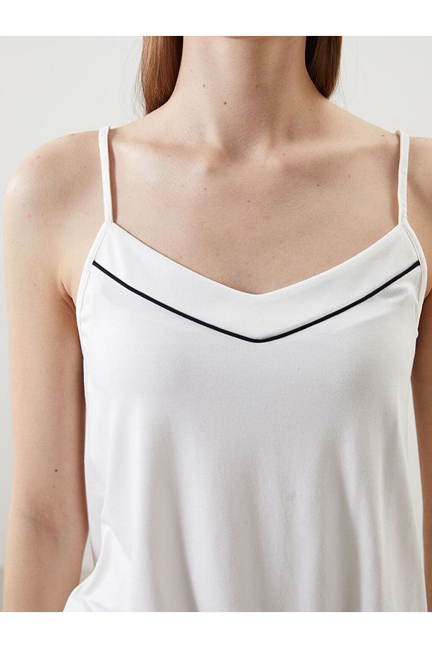 Kalp Yaka Kadın Pijama Takımı - 3