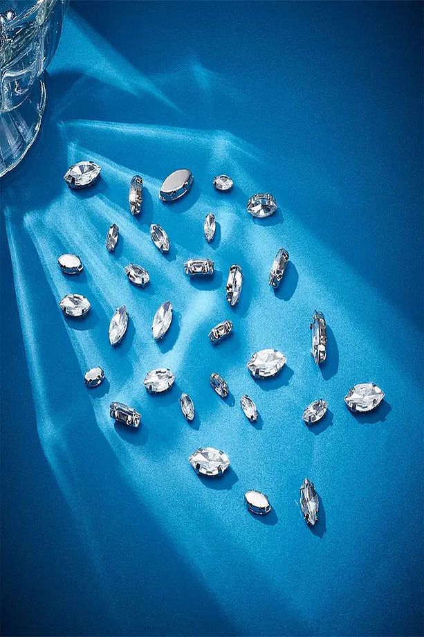 Kristal Dikme Taş Seti – 40 Adet, Yüksek Kalite Parlak Taşlar - 1