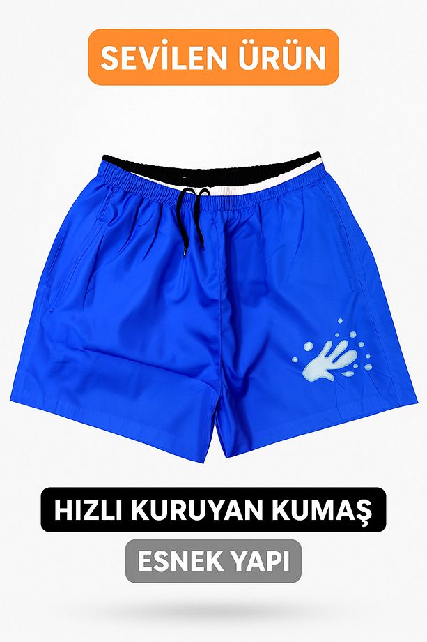 hızlı kuruyan su tutmayan esnek erkek marine deniz şortu - 1