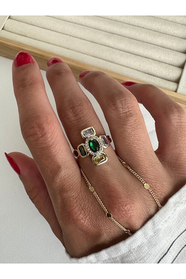 Brand Model Colorful Stone Ring - 4