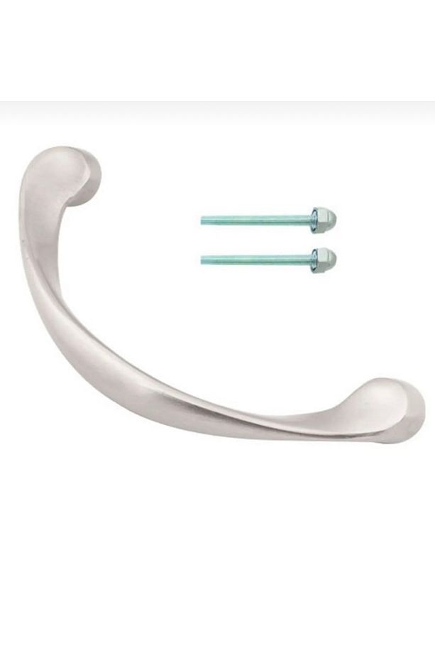 Marka Saten Ay Çekme Kol Çelik Kapı Dış Kapı Kolu Tutma Kulpu Saplamalar Dahil 22cm - 2
