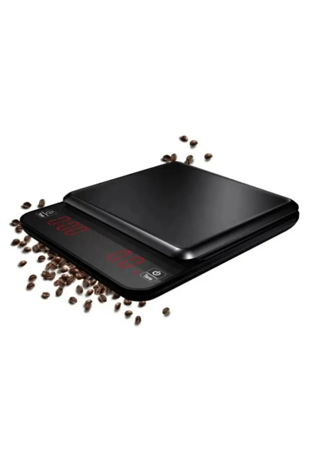 Digital Coffee Scale with Timer - Design (2) - Black - 2