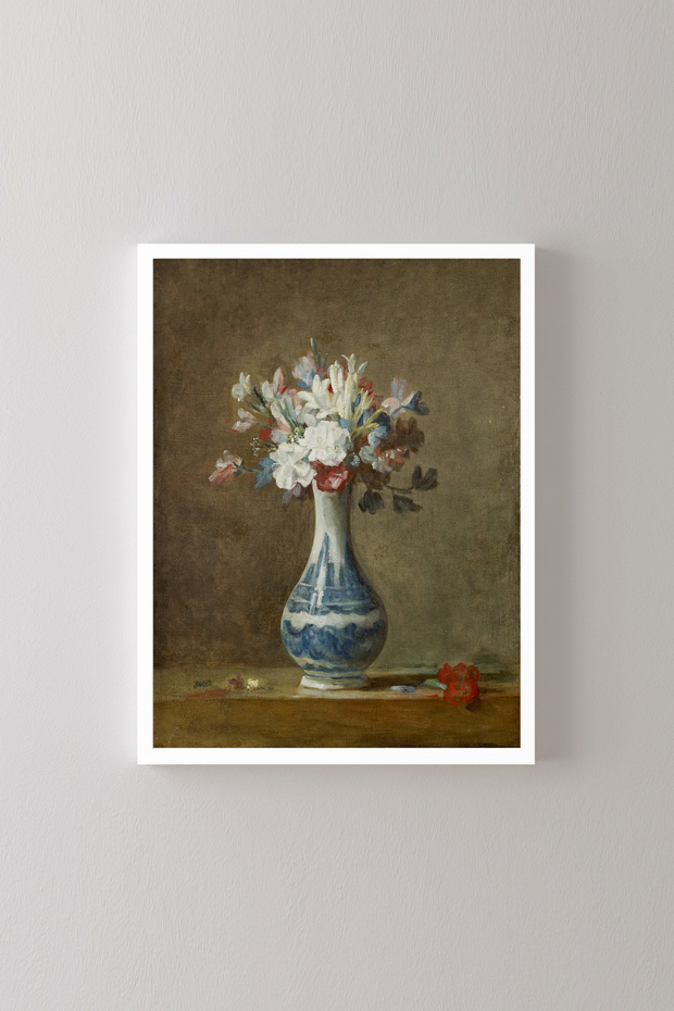 Flowers in a Vase - White Frame
