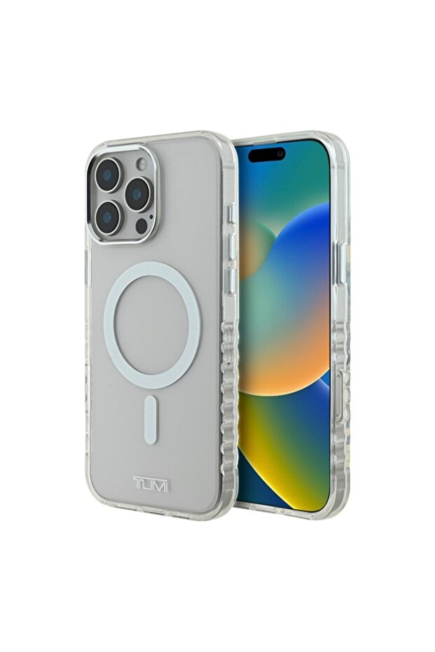 كفر خلفي شفاف لـ iPhone 16 Pro بتصميم فرنسي أنيق من TUMI ويدعم Mag Safe – من CG Mobile