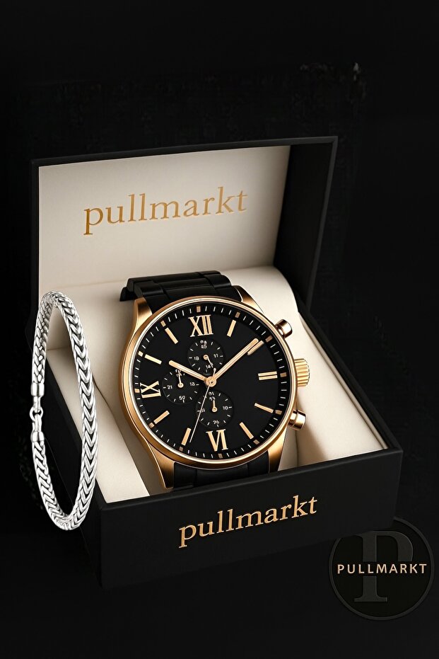 Bileklik + Erkek Kol Saati seti - 1