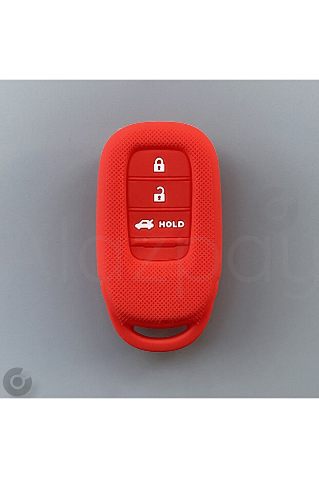 Honda Compatible Civic, Accord, Cr-V, Hr-V, Zr-V Flat Silicone Key Case Cover (Red)