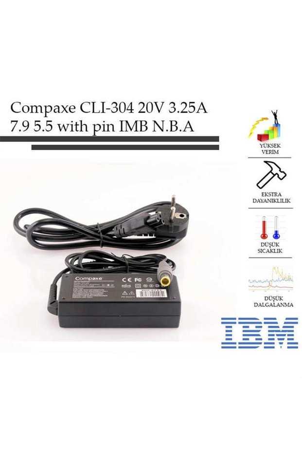 Compaxe cli-304 ibm- 20v-3.25a 7.9-5.5-with pin notebook adapter