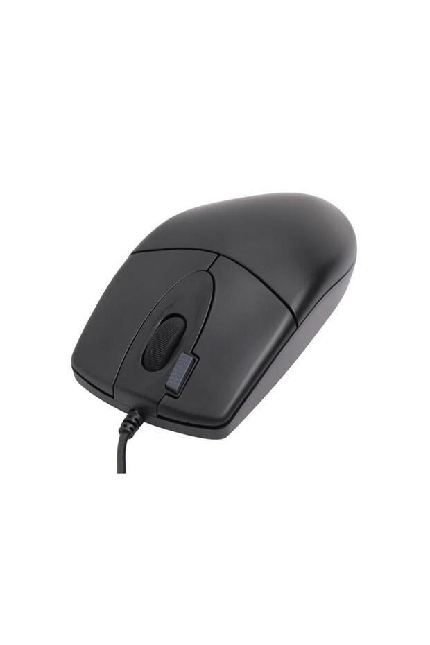 فأرة A4 Tech Op-620D سوداء مع كابل USB بصري بدقة 1200 نقطة في البوصة وكابل بطول 1.5 متر