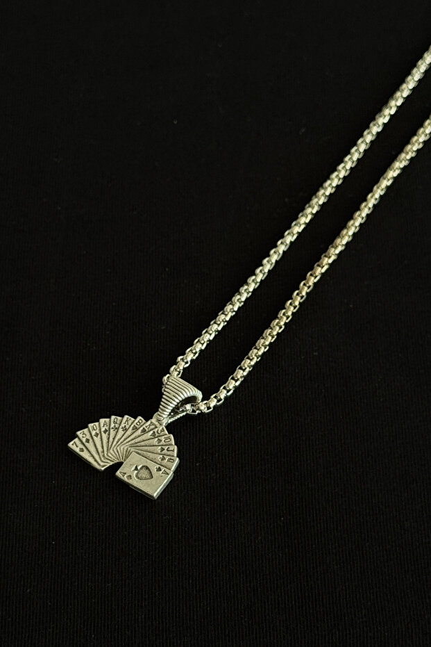 Poker Stainless Steel Chain Men's Necklace