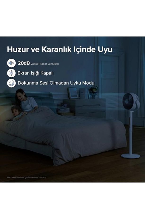 Levoit 20Db Ayaklı Fan, Sessiz, Sensörlü Ve Uzaktan Kumandalı, Salınımlı, Saatte 2465 Metreküp Hava - 2