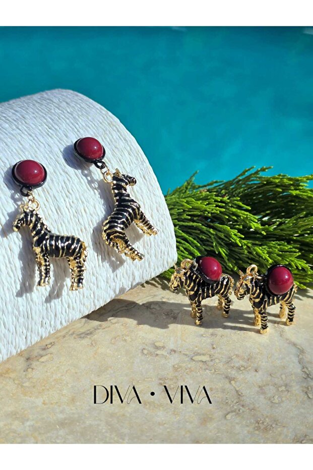 أقراط ZebraSwing المعلقة للنساء