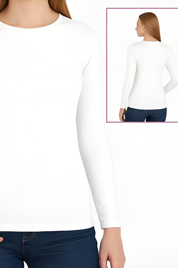 Women's Long Sleeve Crew Neck Luxury Fabric Body