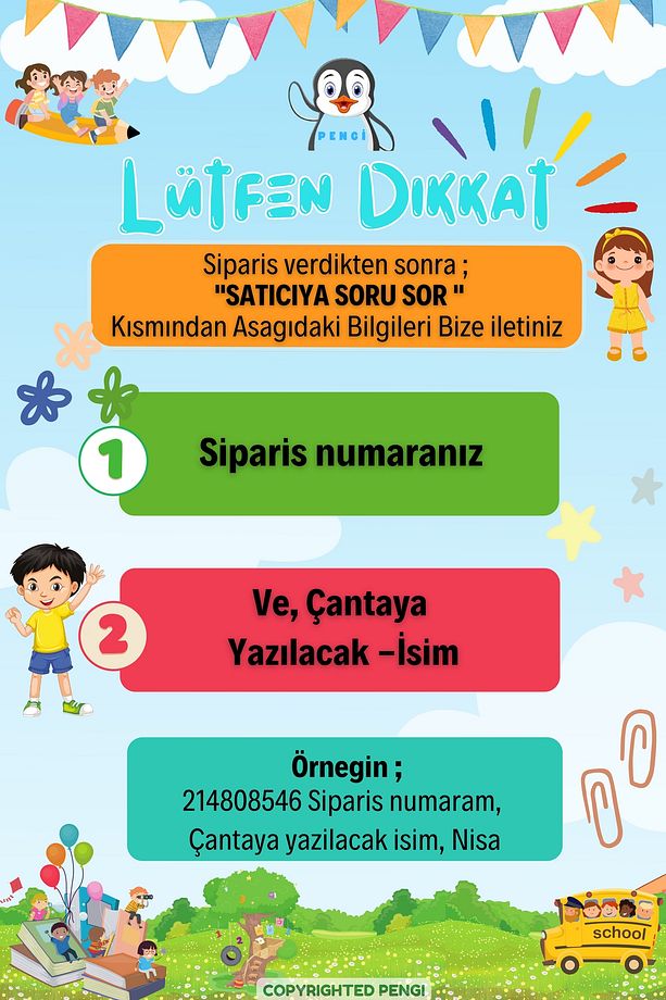 [ İSTEDİĞİNİZ İSMİ NAKIŞLA YAZIYORUZ ] Renkli Çiçekler 0-8 Yaş Çocuk Sırt Çantası, kreş Çantası - 3