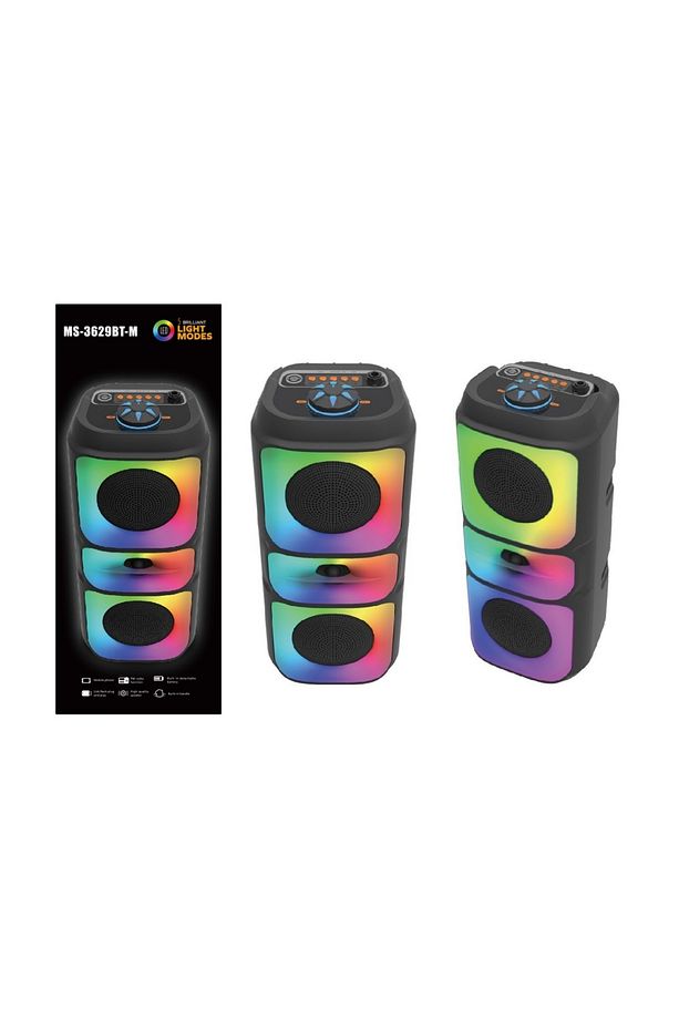 PL-4623 BLUETOOTH,SD,USB BAĞLANTILI RGB IŞIKLI SPEAKER (MS-3629BT-M) - 4