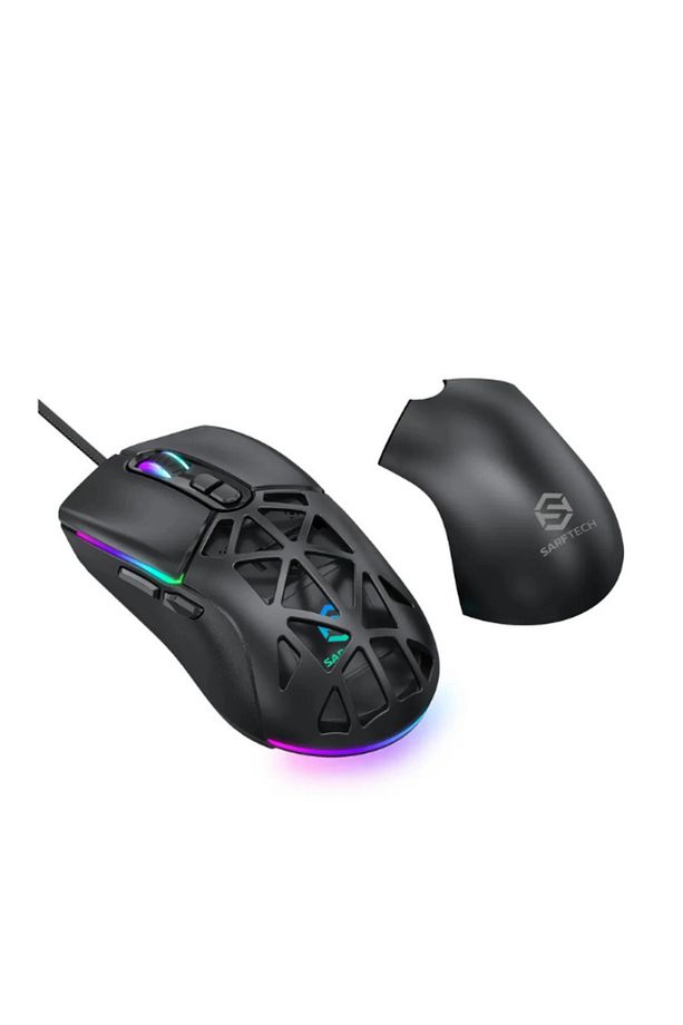 Kablolu Oyuncu Klavye Mouse Seti Siyah Beyaz RGB Gaming Mekanik Makrolu Klavye Mouse Set - 3