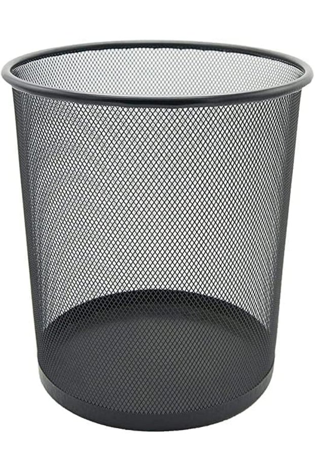 Round Net Type Wire Mesh Waste Baskets, 27 cm x 24cm Size, Black