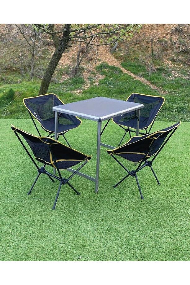 Nurgaz BÜYÜK MDF +4 PRATİK SANDALYE SET
