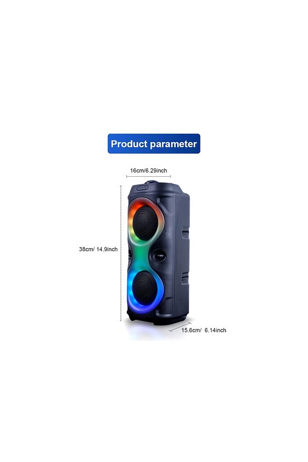 PL-4624 BLUETOOTH,SD,USB BAĞLANTILI RGB IŞIKLI SPEAKER (MS-3628BT) - 2