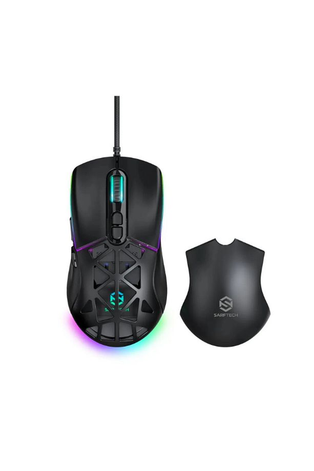 Kablolu Oyuncu Klavye Mouse Seti Siyah Beyaz RGB Gaming Mekanik Makrolu Klavye Mouse Set - 2