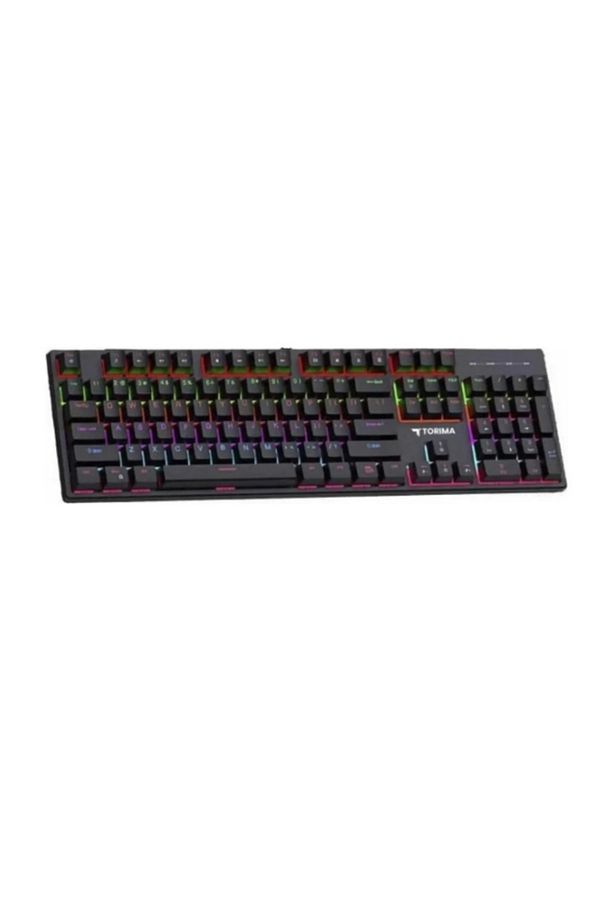 Kablolu Oyuncu Klavye Mouse Seti Siyah Beyaz RGB Gaming Mekanik Makrolu Klavye Mouse Set - 4