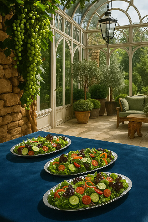 Paslanmaz Çelik 3'lü Salata Tabağı Servis Sunum Parlak Kayık Tabak Seti 14*21, 16*24, 18*27 - 2