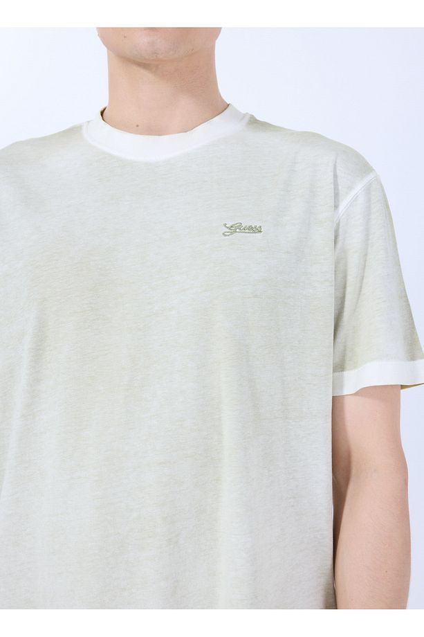 Bisiklet Yaka Desenli Haki Erkek T-Shirt M5GI70I3Z14A82C SS CN INSIDE SPRAY - 4