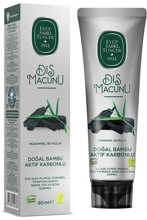 EYÜP SABRİ TUNCER Natural Bamboo Activated Charcoal Toothpaste, 90 ml