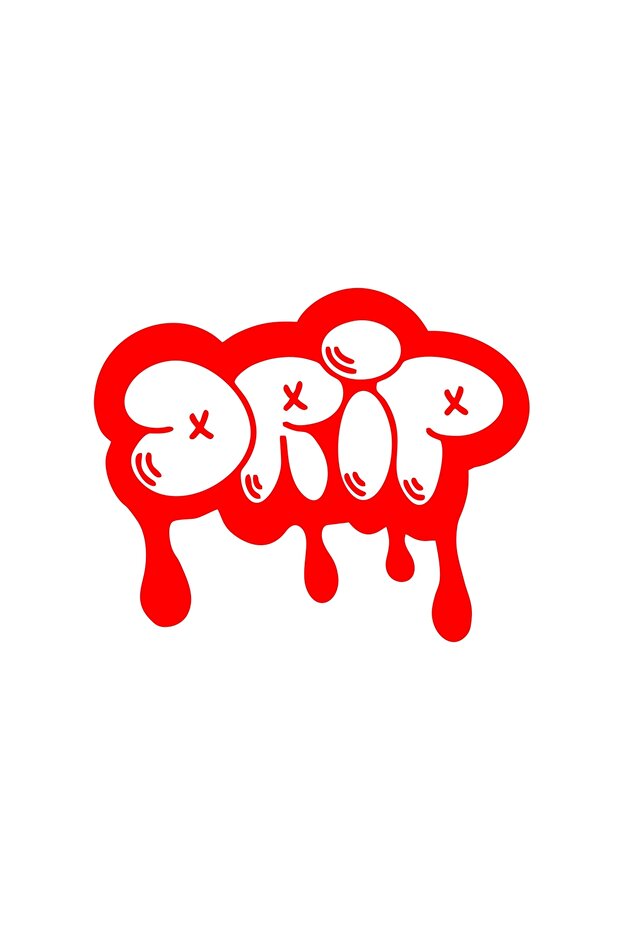 Graffiti Drip Car Sticker 17X17 cm Red