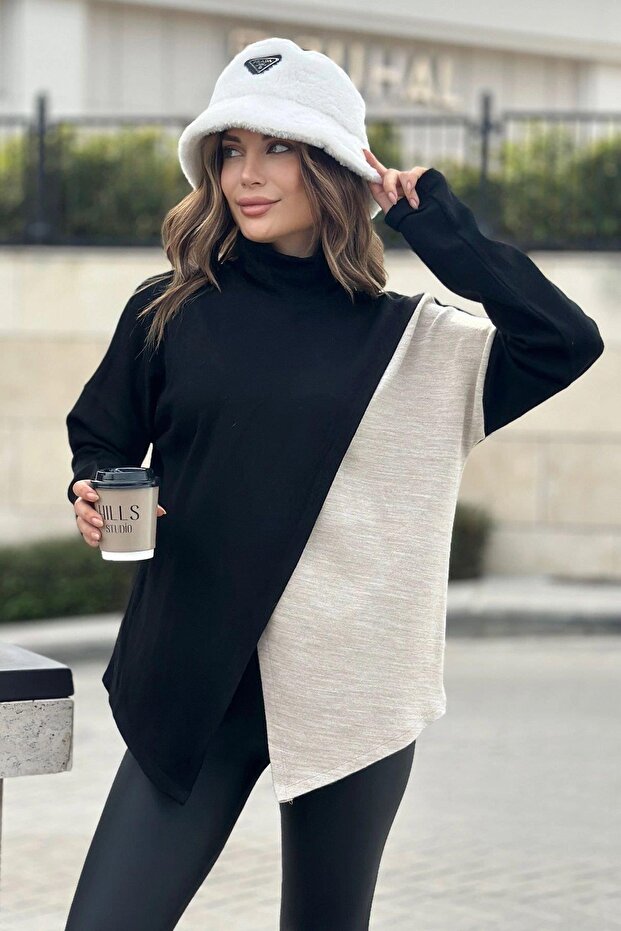 Women's Black Casual Sweater - 700-3494