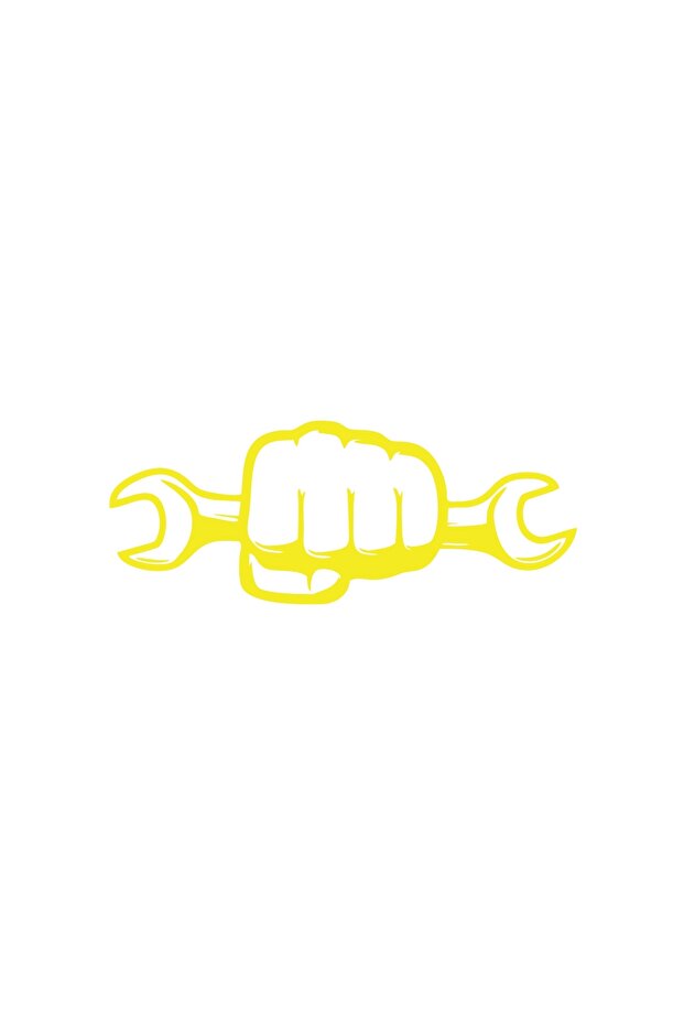 ملصق مفتاح السيارة مقاس 17x17 سم أصفر