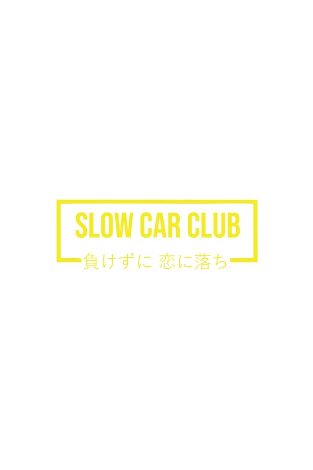 Slow Car Club Car Sticker 17X17 cm Yellow