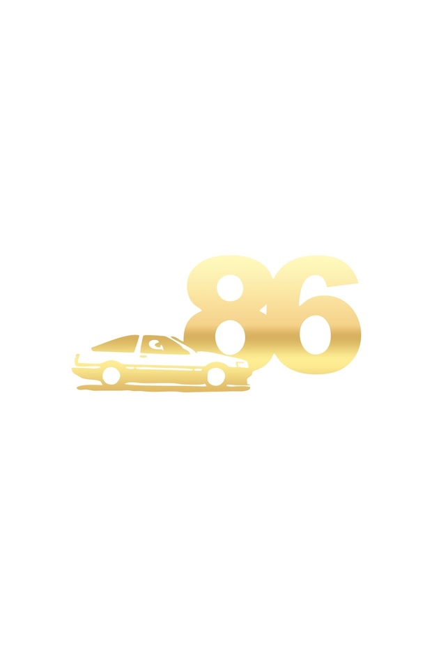86 Jdm Car Sticker 17X17 cm Gold