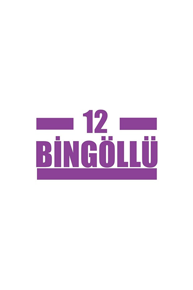 12 Bingo Car Sticker 17X17 cm Purple