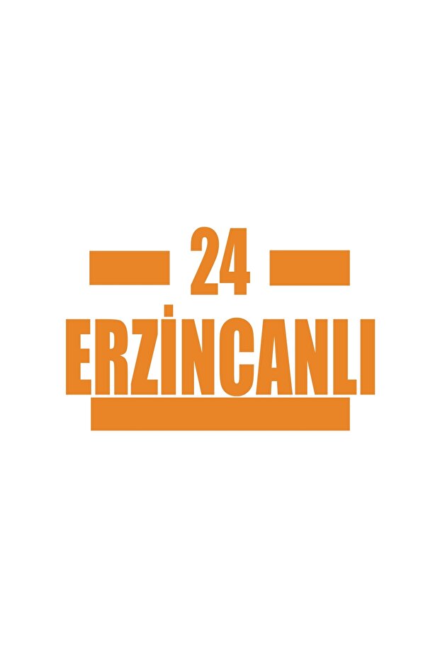 24 Erzinjanlı Car Sticker 17X17 cm Orange