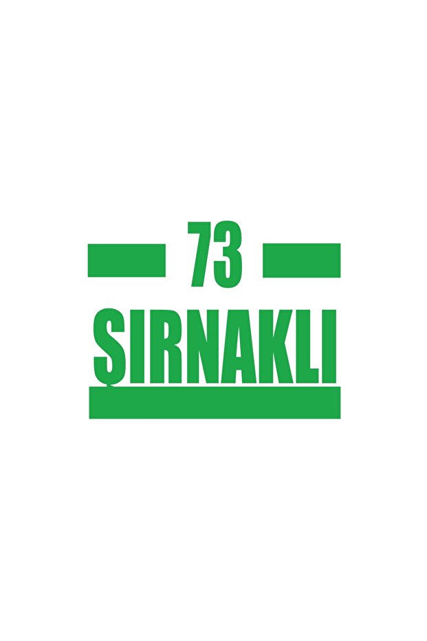 73 Şırnak Car Sticker 17X17 cm Green