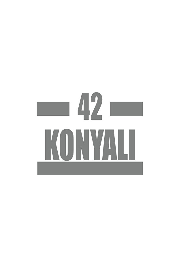 42 Konyalı Car Sticker 17X17 cm Gray
