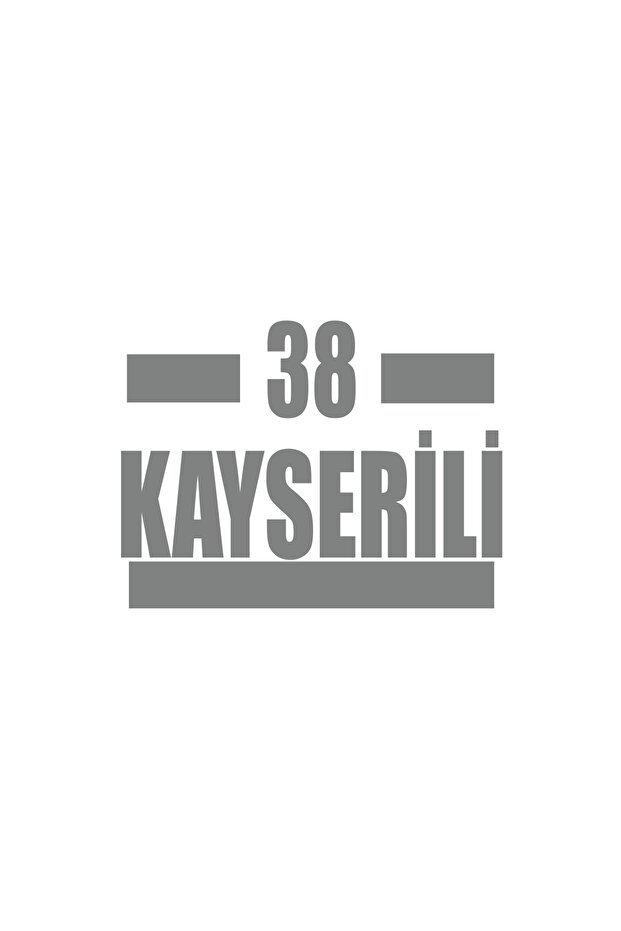 38 Kayserli Car Sticker 17X17 cm Gray