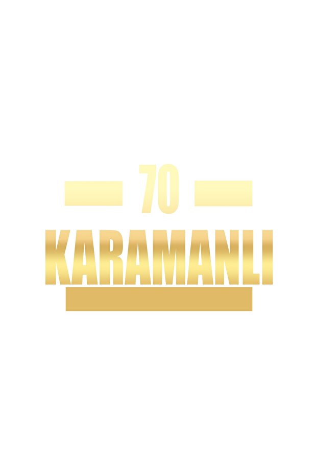 70 Karamanlı Car Sticker 17X17 cm Gold