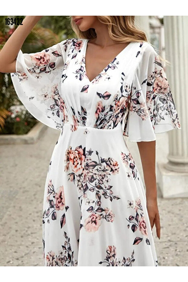 Rochie lungă de vară florală de damă - 2