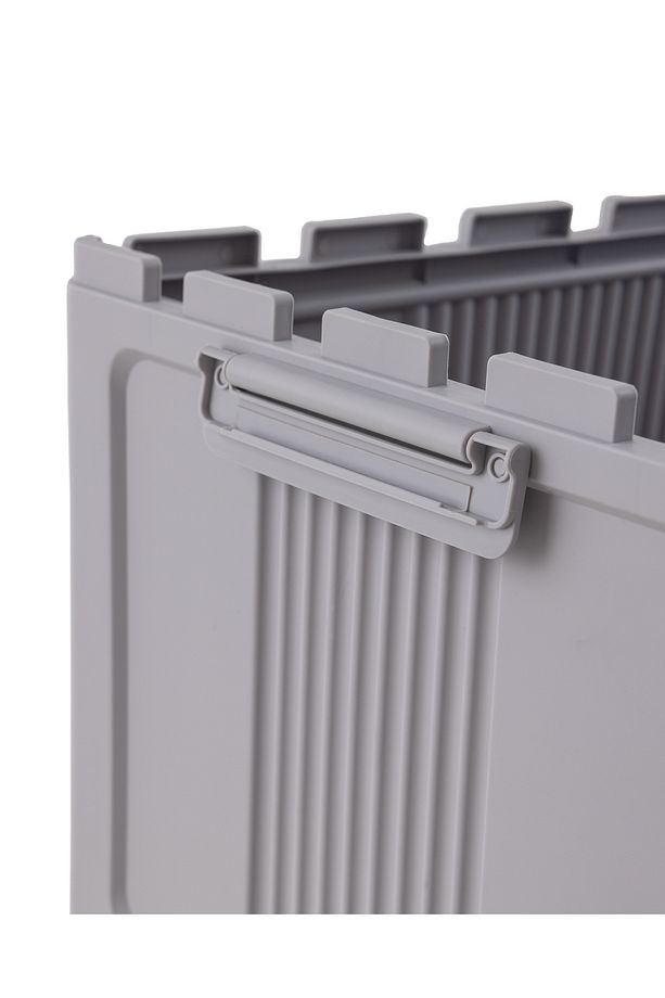 Davin 4 Katlı Portatif Kapaklı Dolap - Soft Gri - 7