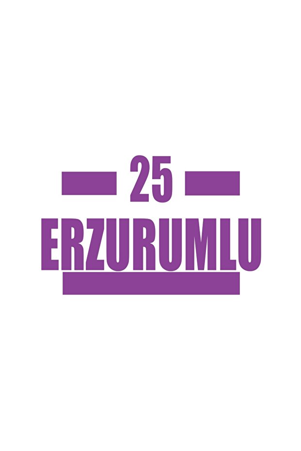 25 Erzurumlu Car Sticker 17X17 cm Purple