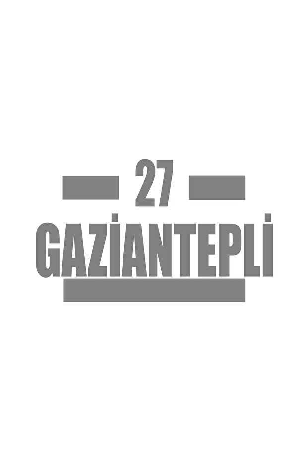 27 Gaziantepli Car Sticker 17X17 cm Gray