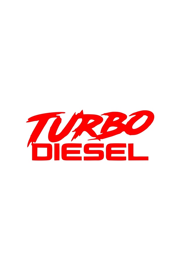 Turbo Diesel Car Sticker 17X17 cm Red