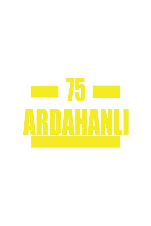 75 Ardahanlı Car Sticker 17X17 cm Yellow