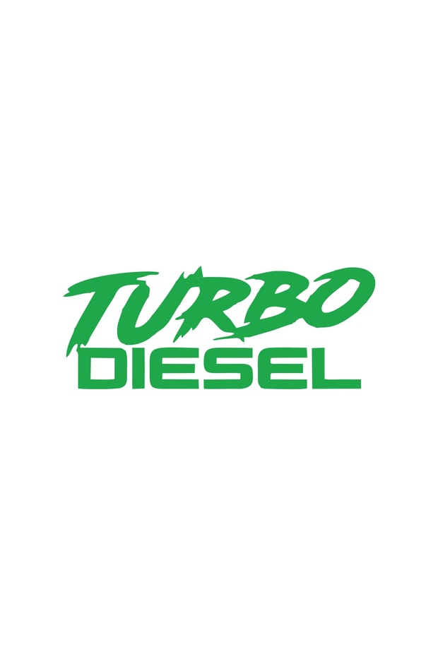 Turbo Diesel Car Sticker 17X17 cm Green