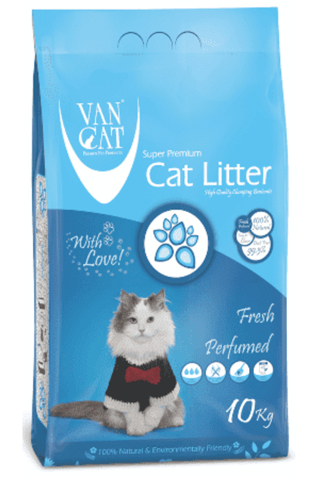 Van Cat White Bentonite Clumping Cat Litter Fresh 10Kg Cat Litter