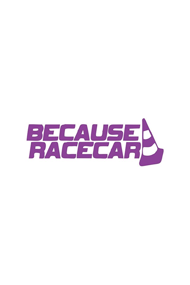 Because Race Car Car Sticker 17X17 cm Purple