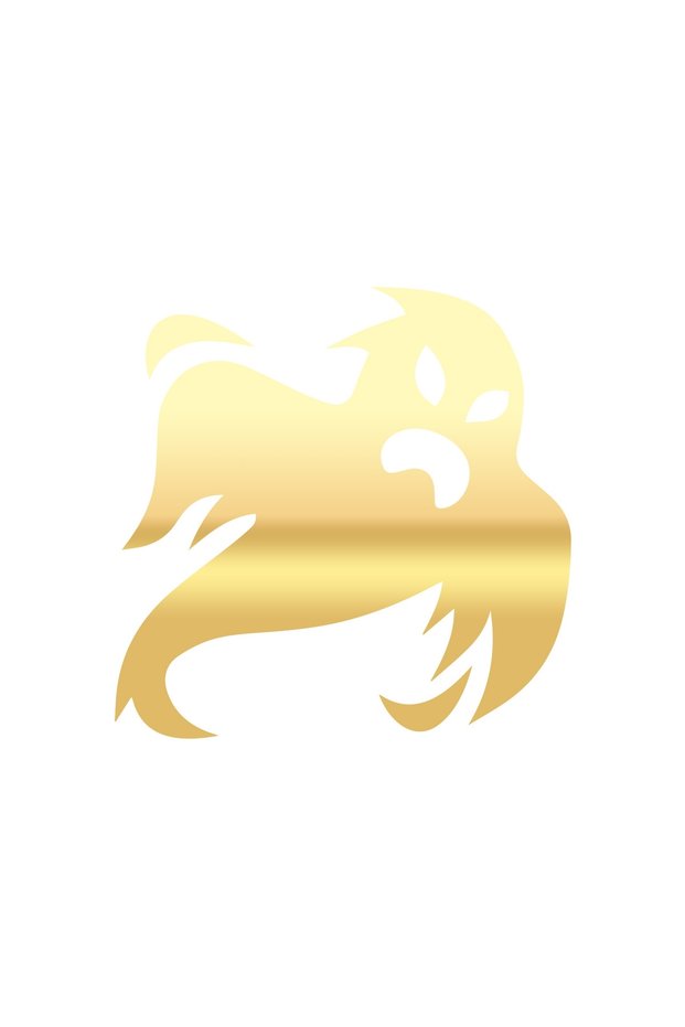 Ghost Sticker 17X17 cm Gold