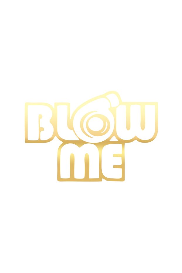 Blow Me Car Sticker 17X17 cm Gold